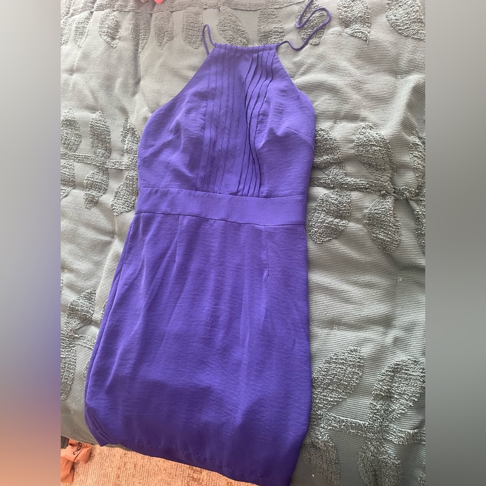 Blue halter dress